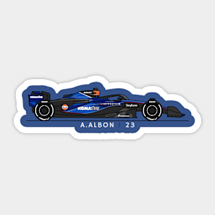 F1  Racing Alex Albon 23 Williams Fan shirt Sticker